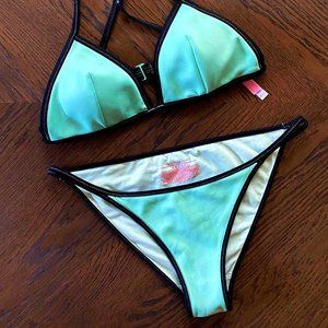 American Eagle Teal Swimsuit (L top, M bottom)